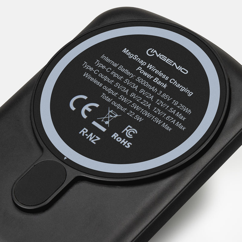 127080 - INGENIO MagSnap Wireless Charging Power Bank