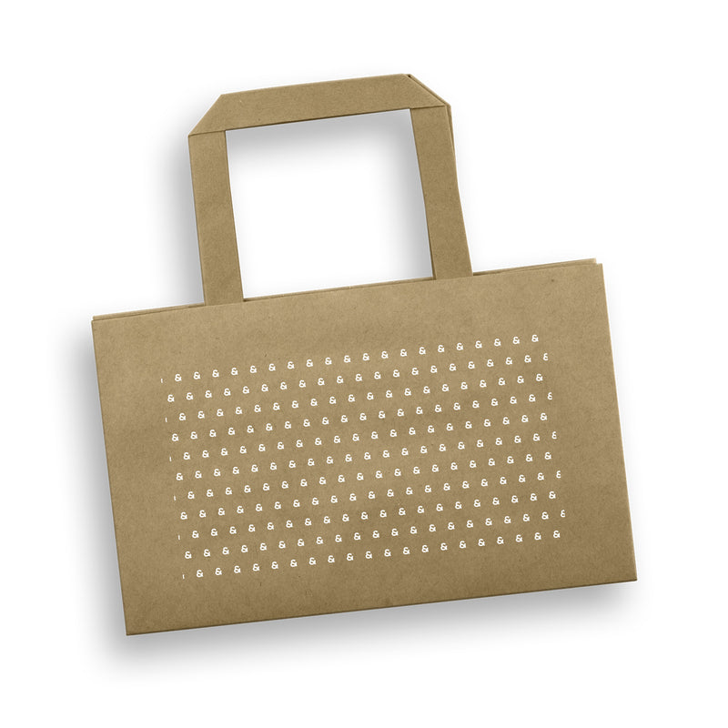 127365 - Small Flat Handle Paper Bag Landscape (R&H Pattern)