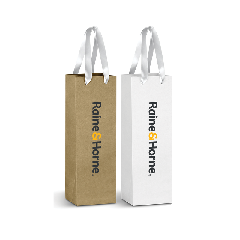 125055 - Champagne Ribbon Handle Paper Bag