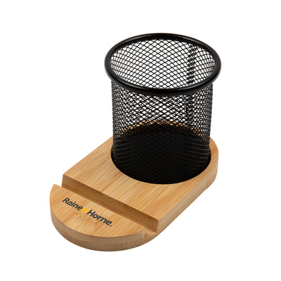 Bamboo Pen Tidy Phone Stand LL8200